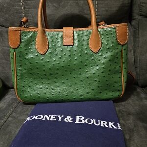 Dooney & Bourke Green Leather Tote Bag